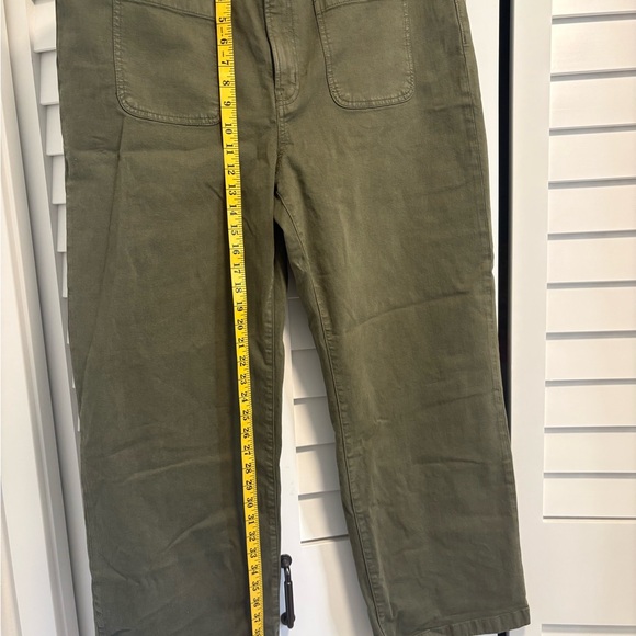 Madewell Emmett Wide-Leg Pants in Olive - Picture 3 of 5